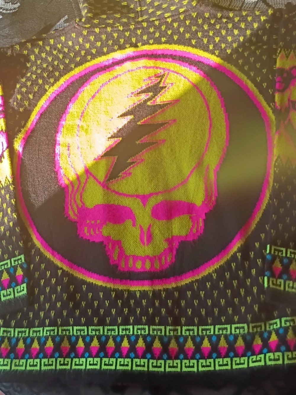 Handmade Steal Your Face & Marching Bears Imported Zip Up Hoodie Alpaca Soft - Picture 4 of 10